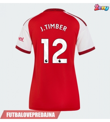 Lacne Ženy Futbalové dres Arsenal Jurrien Timber #12 2026-27 Krátky Rukáv - Domáci